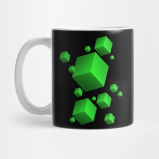 Floating Cubes Green Mug